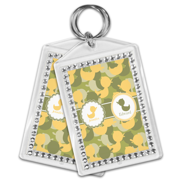Rubber Duckie Camo Bling Keychain - MAIN