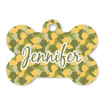 Rubber Duckie Camo Bone Shaped Dog ID Tag - Large (Personalized)