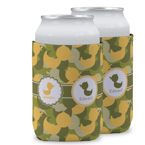 Custom Rubber Duckie Camo Can Cooler (12 oz) w/ Multiple Names