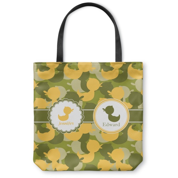 Custom Rubber Duckie Camo Canvas Tote Bag - Small - 13"x13" (Personalized)