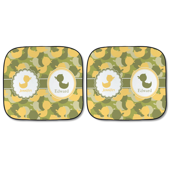 Rubber Duckie Camo Car Sun Shades - FRONT