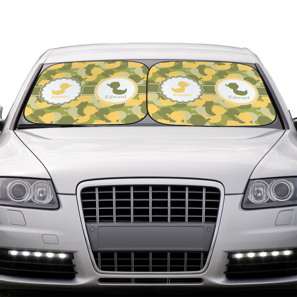 Rubber Duckie Camo Car Sun Shades - IN CONTEXT