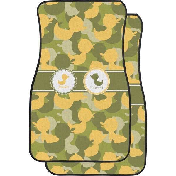 Custom Rubber Duckie Camo Car Floor Mats (Front Seat) (Personalized)