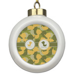 Rubber Duckie Camo Ceramic Ball Ornament (Personalized)