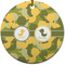 Rubber Duckie Camo Ceramic Flat Ornament - Circle (Front)