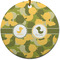 Rubber Duckie Camo Round Ceramic Ornament w/ Multiple Names
