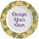 Rubber Duckie Camo Ceramic Dinner Plates (Set of 4) (Personalized)