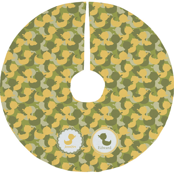 Custom Rubber Duckie Camo Tree Skirt (Personalized)