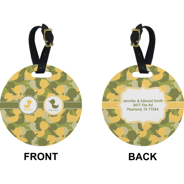 Rubber Duckie Camo Circle Luggage Tag (Front + Back)