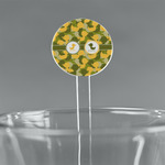 Rubber Duckie Camo 5.5" Round Plastic Stir Sticks - Clear (Personalized)