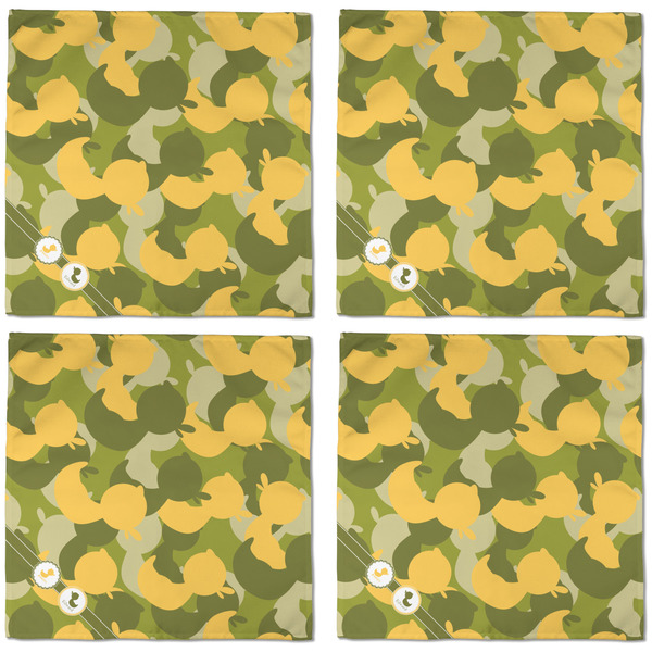 Rubber Duckie Camo Cloth Napkins - Personalized Dinner (APPROVAL) Set of 4