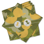 Rubber Duckie Camo Cloth Cocktail Napkins - Set of 4 w/ Multiple Names