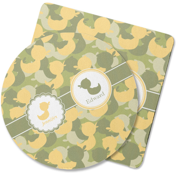 Custom Rubber Duckie Camo Rubber Backed Coaster (Personalized)