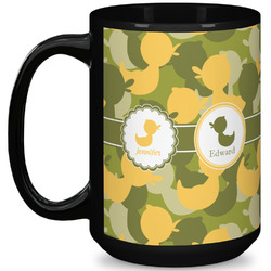 Rubber Duckie Camo 15 Oz Coffee Mug - Black (Personalized)