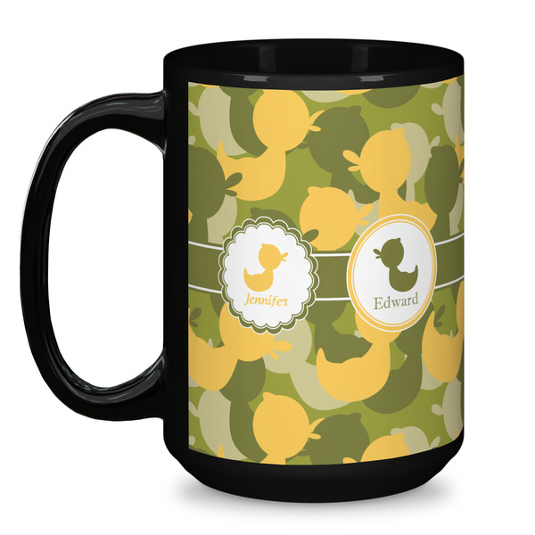 Rubber Duckie Camo Coffee Mug - 15 oz - Black