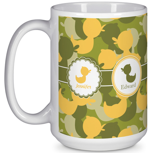 Custom Rubber Duckie Camo 15 Oz Coffee Mug - White (Personalized)