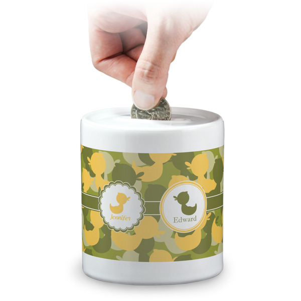 Custom Rubber Duckie Camo Coin Bank (Personalized)