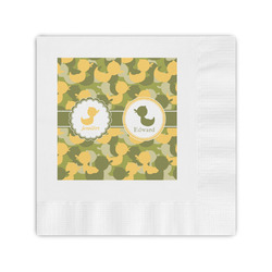 Rubber Duckie Camo Coined Cocktail Napkins (Personalized)
