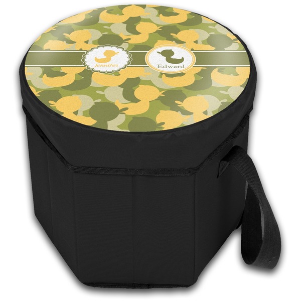 Rubber Duckie Camo Collapsible Personalized Cooler & Seat (Closed)