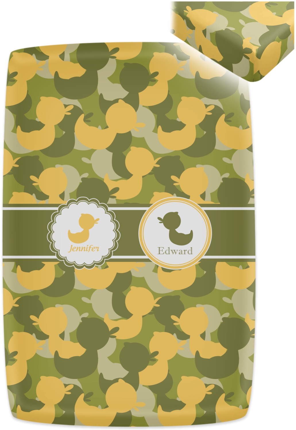 Rubber Duckie Camo Crib Fitted Sheet (Personalized) YouCustomizeIt