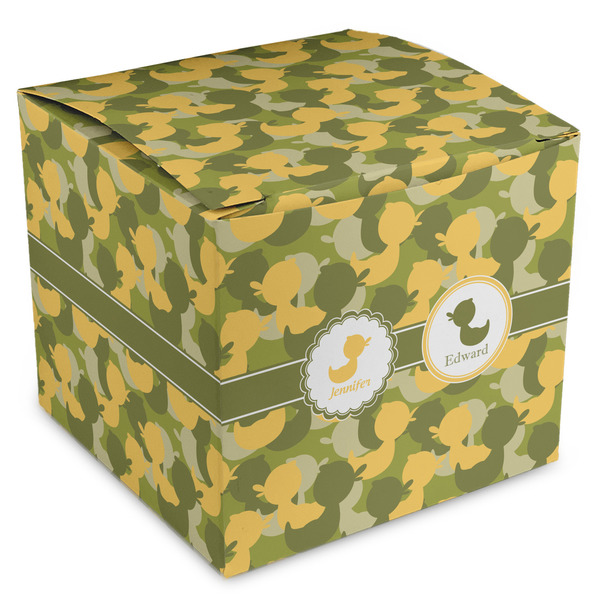 Custom Rubber Duckie Camo Cube Favor Gift Boxes (Personalized)