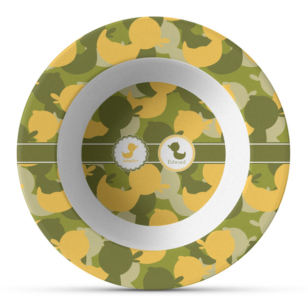 Custom Rubber Duckie Camo Plastic Bowl - Microwave Safe - Composite Polymer (Personalized)