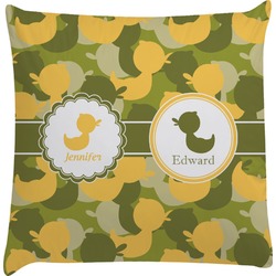 Rubber Duckie Camo Decorative Pillow Case (Personalized)