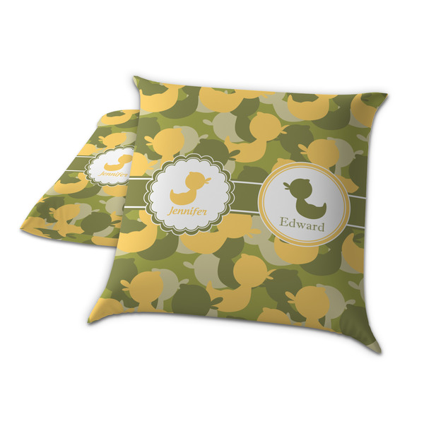 Rubber Duckie Camo Decorative Pillow Case - TWO