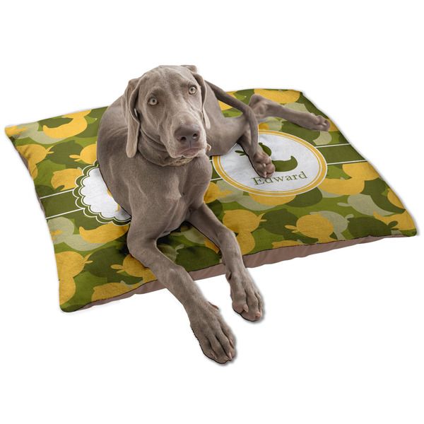 Custom Rubber Duckie Camo Dog Bed - Large w/ Multiple Names