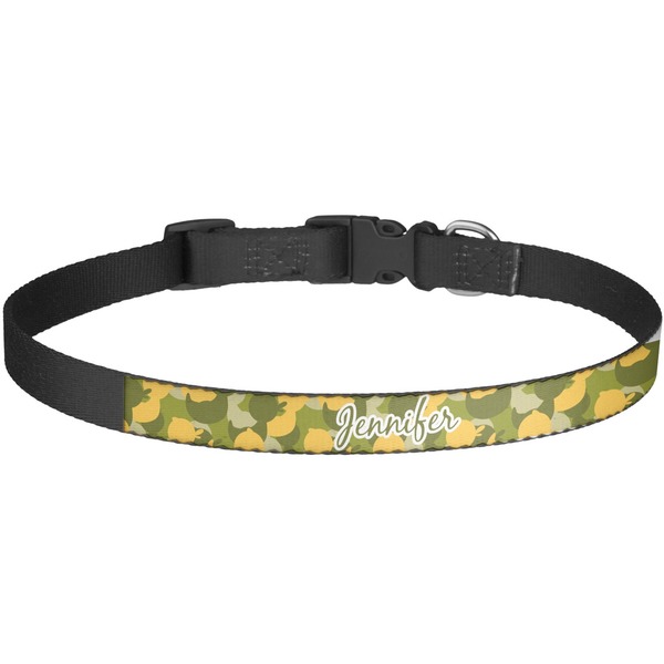 Custom Rubber Duckie Camo Dog Collar - Large (Personalized)
