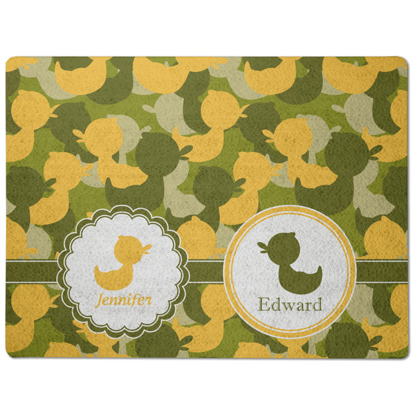 Rubber Duckie Camo Dog Food Mat - Medium without bowls