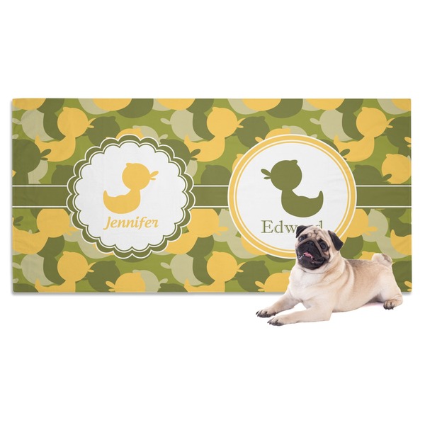 Custom Rubber Duckie Camo Dog Towel (Personalized)