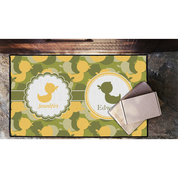 Rubber Duckie Camo Door Mat - LIFESTYLE (Lrg)