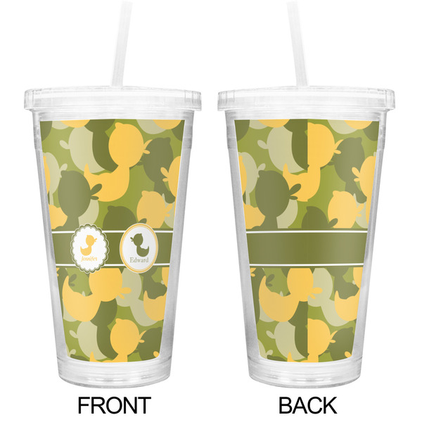 Rubber Duckie Camo Double Wall Tumbler with Straw - Approval