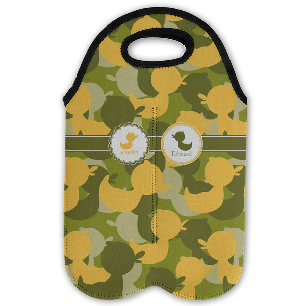 Rubber Duckie Camo Double Wine Tote - Flat (new)