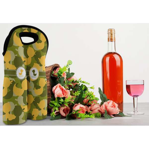 Rubber Duckie Camo Double Wine Tote - LIFESTYLE (new)