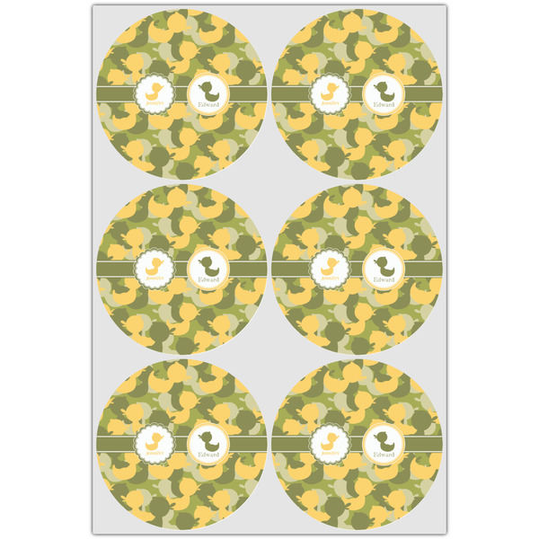 Rubber Duckie Camo Drink Topper - Large - Set of 6