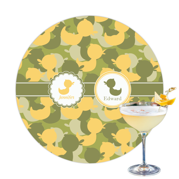 Custom Rubber Duckie Camo Printed Drink Topper (Personalized)