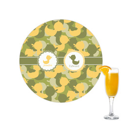 Rubber Duckie Camo Printed Drink Topper - 2.15" (Personalized)
