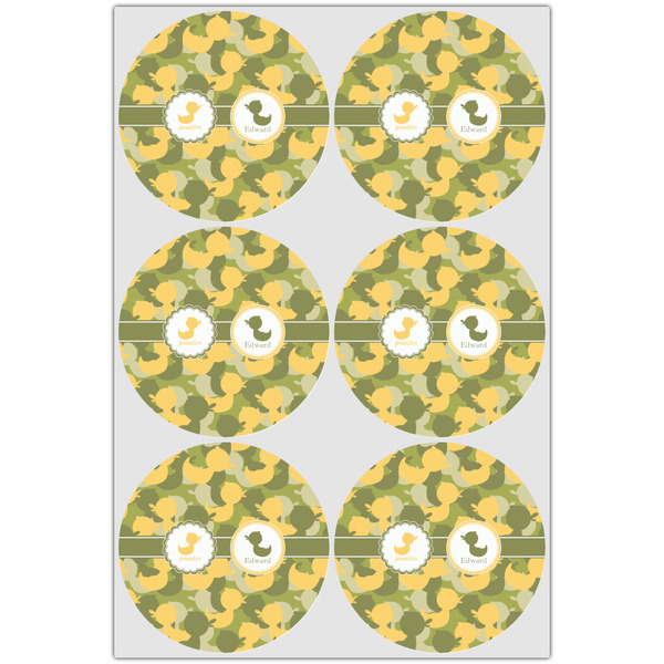 Rubber Duckie Camo Drink Topper - XLarge - Set of 6
