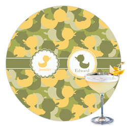 Rubber Duckie Camo Printed Drink Topper - 3.5" (Personalized)