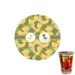 Rubber Duckie Camo Printed Drink Topper - 1.5" (Personalized)