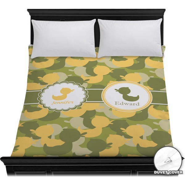 Custom Rubber Duckie Camo Duvet Cover - Full / Queen (Personalized)