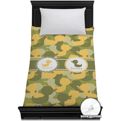 Rubber Duckie Camo Duvet Cover - Twin XL (Personalized)
