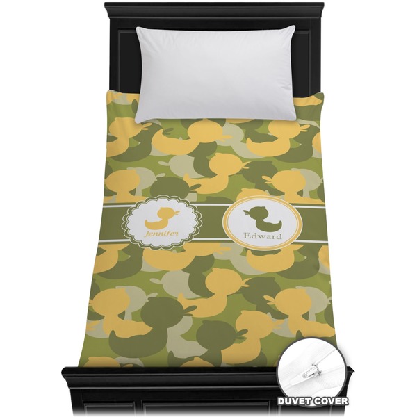 Custom Rubber Duckie Camo Duvet Cover - Twin (Personalized)