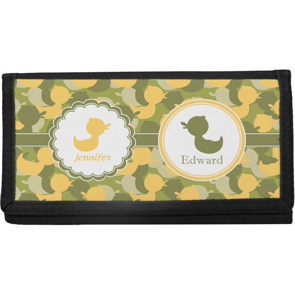 Custom Rubber Duckie Camo Canvas Checkbook Cover (Personalized)