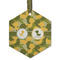 Rubber Duckie Camo Flat Glass Ornament - Hexagon w/ Multiple Names