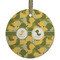 Rubber Duckie Camo Frosted Glass Ornament - Round