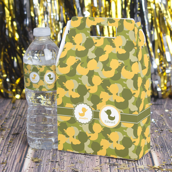 Rubber Duckie Camo Gable Favor Box - In Context