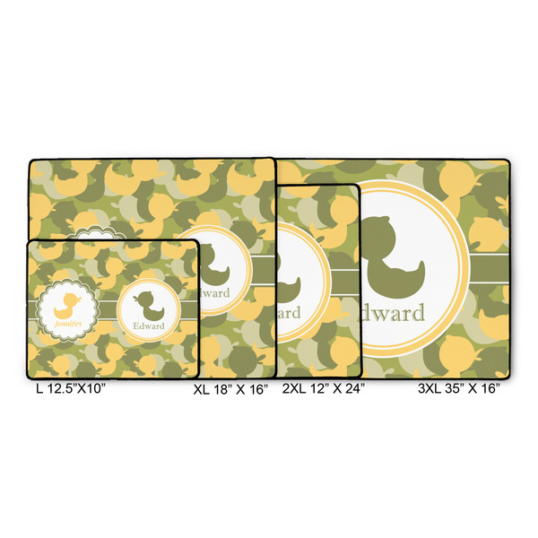 Rubber Duckie Camo Gaming Mats - SIZE CHART